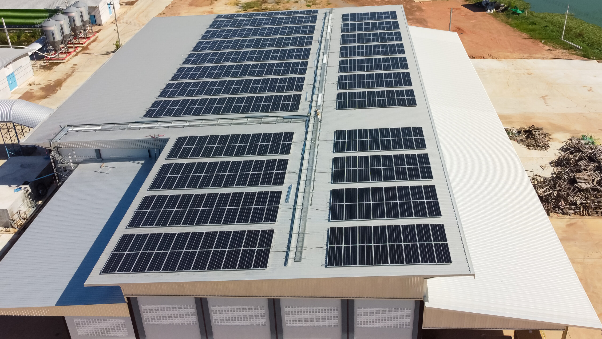 Solar Panels on a Roof for Solar Energy For Businesses